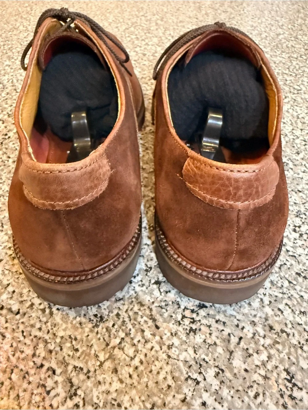 TRASK Bison Brown Leather and Suede Oxford Saddle Shoes Men’s 12 *RARE PLS READ*